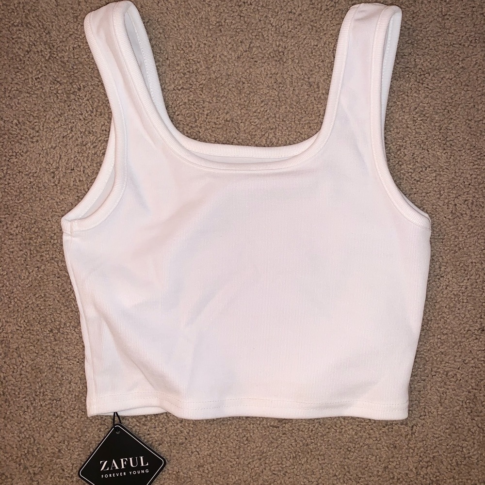 Plain Ribbed Crop Tank Top